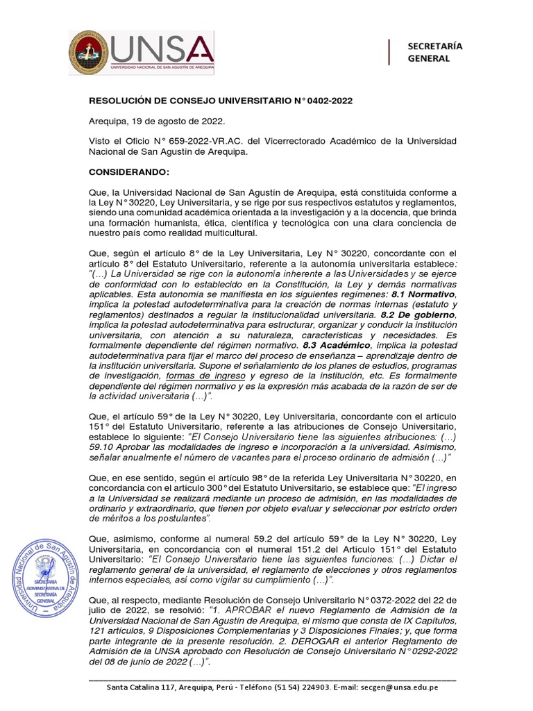 Sepreunsa 2023 Pre Quintos PDF Universidad Regulación