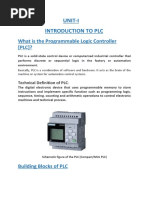 Unit-I Introduction To PLC: What Is The Programmable Logic Controller (PLC) ?