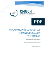 Importancia de Conocer Los Términos de Salud y Enfermedad