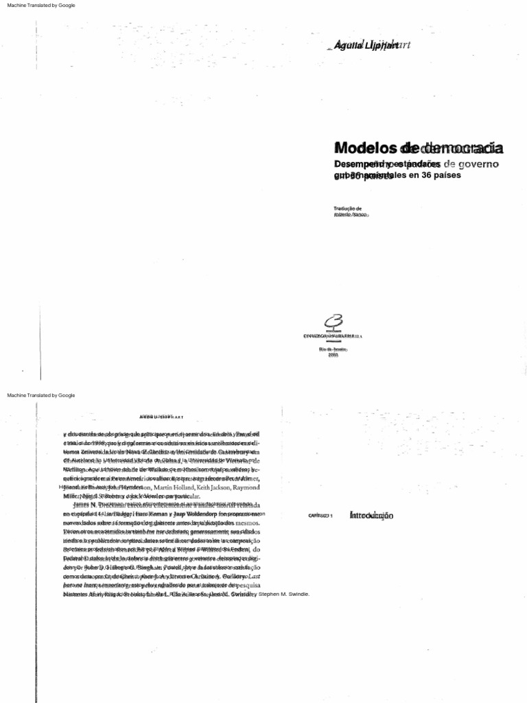 Arend Lijphart Modelos de Democracia (1)