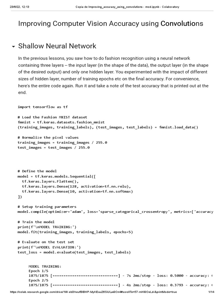 Enhancing FMNIST Accuracy with CNNs | PDF | Artificial Neural Network ...