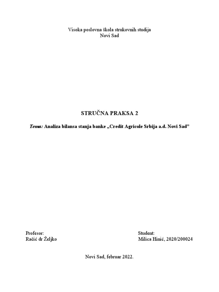 Stručna Praksa 2 | PDF