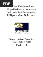 Download Analisis Kebijakan Luar Negeri Indonesia by Adisty Paramitha ALbanying SN59531555 doc pdf