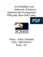 Analisis Kebijakan Luar Negeri Indonesia