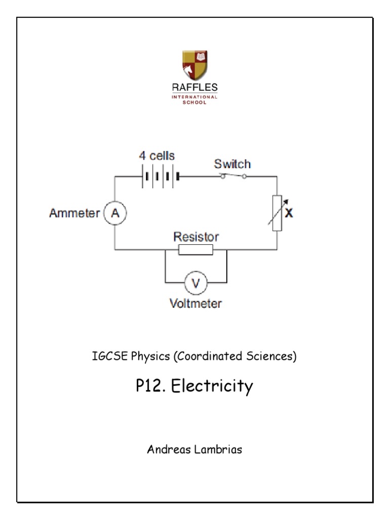 P12. Electricity Questions PDF Voltage Electrical Resistance And Conductance