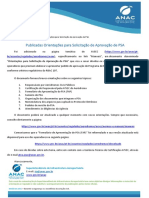 INFORMATIVO SIA 15.21 Publicadas Orientações para Solicitação de Aprovação de PSA