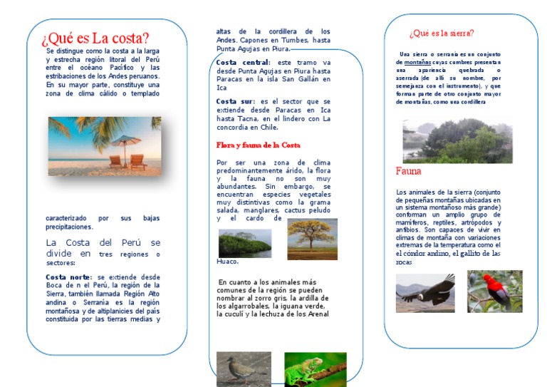 Información sobre la Costa Peruana | PDF | Andes | Perú