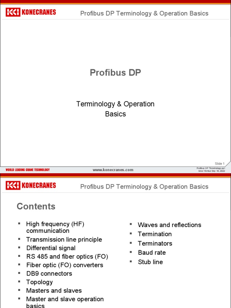Profibus DP Terminology v020 | PDF | Transmission Line ...
