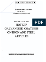 BS 729-1971 Hot Ip Galvanized Coatings On Iron and Steel Articles