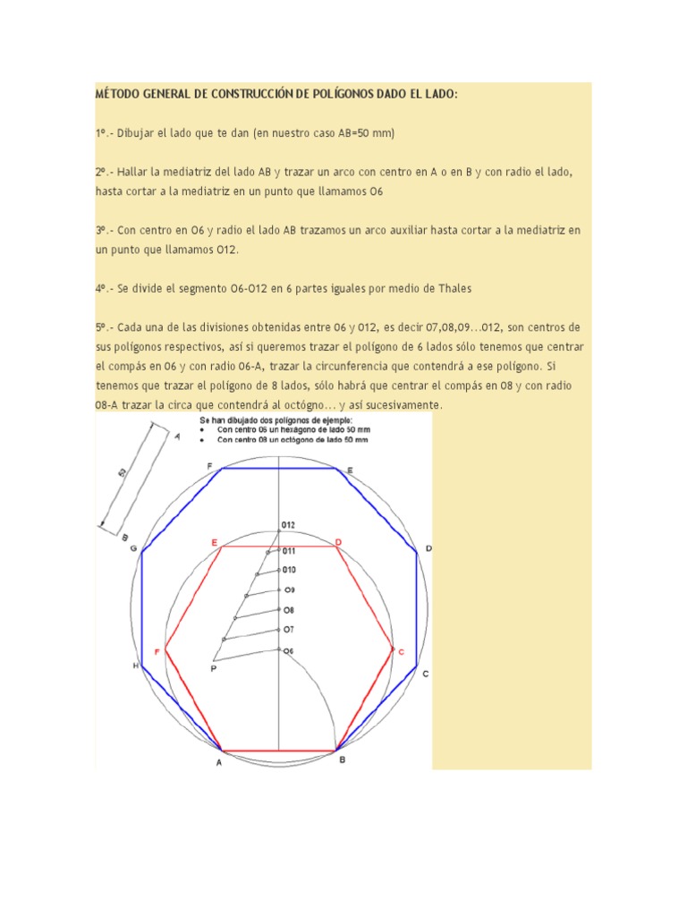 Método General de Construcción de Polígonos Dado El Lado PDF