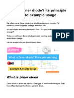 What Is Zener Diode - Its Principle Working and Example Usage