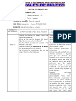 SESIÒN DE APRENDIZAJE Posicion Espacial