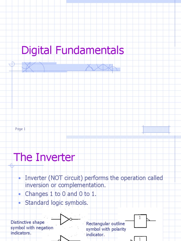 Logic Gates and Inverter Operations | PDF | Logic Gate | Electronic ...