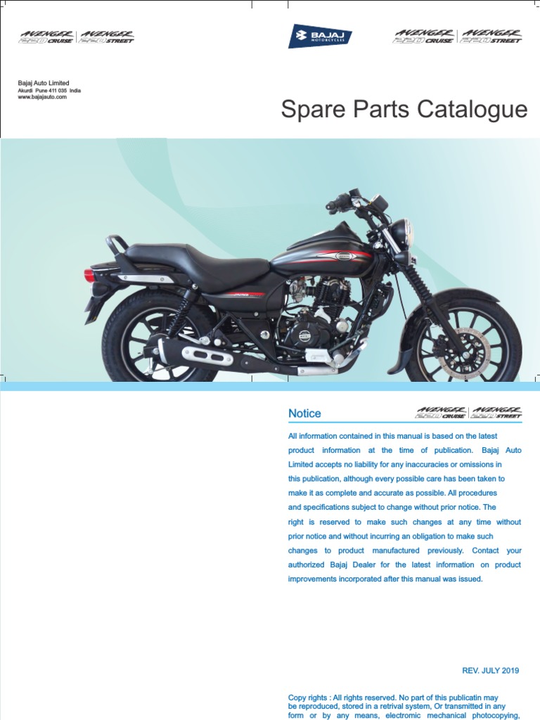 Avenger 220 spare parts online new arrivals
