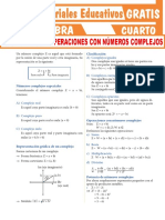 Clasificación y Operaciones Con Números Complejos para Cuarto Grado de Secundaria