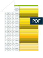 Pantone Chart With RGB and HTML Conversions