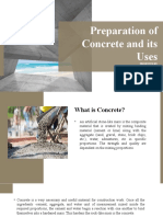 Concrete Preparation and Its Uses