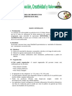 Bases Del Concurso de Variedad de Productos Alimenticios