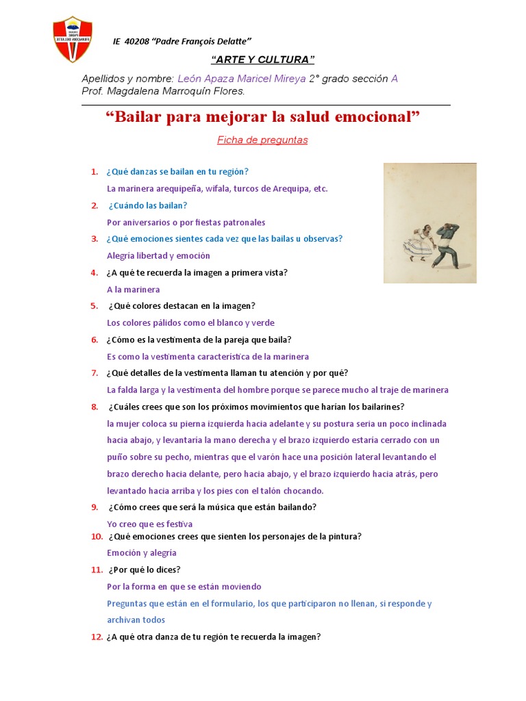 Danza y Salud Emocional en Arequipa | PDF | Bailes | Las emociones