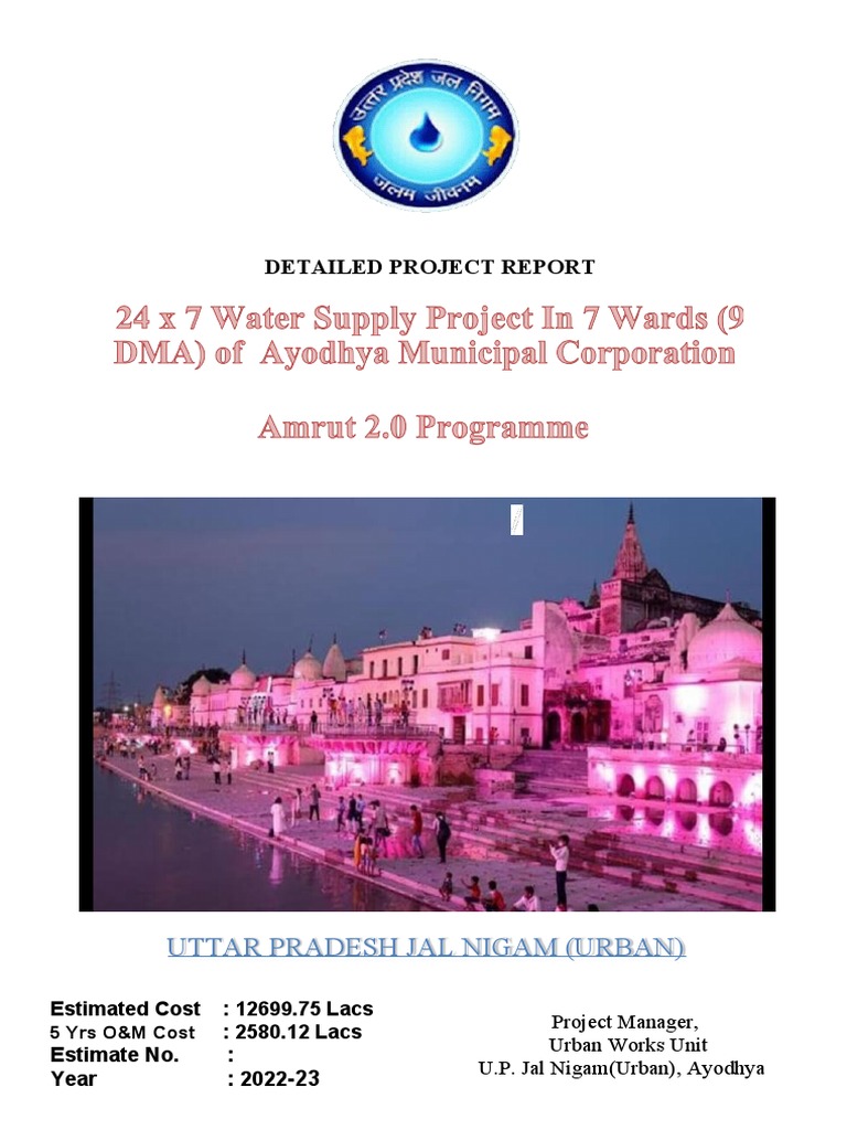 Ayodhya 24x7 Water Supply Project Report | PDF | Water Supply | Water ...