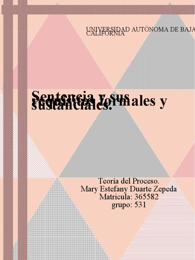 Sentencia y Sus Requisitos Formales y Sustanciales. | PDF | Sentencia