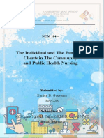 The Individual and The Family As CLIENTS IN THE COMMUNITY AND PUBLIC HEALTH NURSING