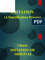 To Imitate (Sanctification Process)