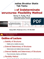 Indeterminate Structure Analysis Using Flexibility Method