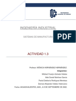 Sistemas de manufactura OPEX en ingeniería industrial