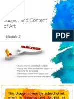 Subject and Content of Art