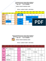 Jadual Waktu Makmal Sains 1