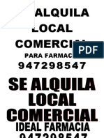 Se Alquila Local Comercial para Farmacia