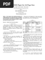 Sample IEEE Paper For A4 Page Size: First Author, Second Author, Third Author