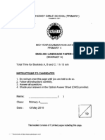 P4 English SA1 2019 MGS Exam Papers