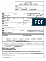 Modelo de Domiciliación Bancaria