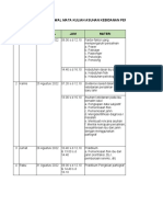 Jadwal MK Askeb Persalinan Dan BBL