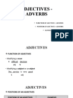 Adjectives - Adverbs