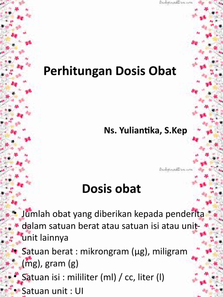 Perhitungan Dosis Obat | PDF