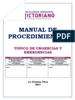 Manual de Procedimientos - Tópico de Urgencias y Emergencias