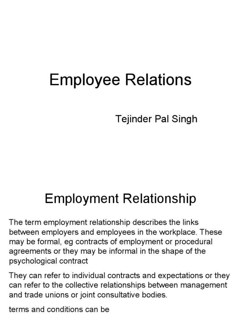 5 - Managing The Employee Relations-Bb | PDF | Employment | Common Law