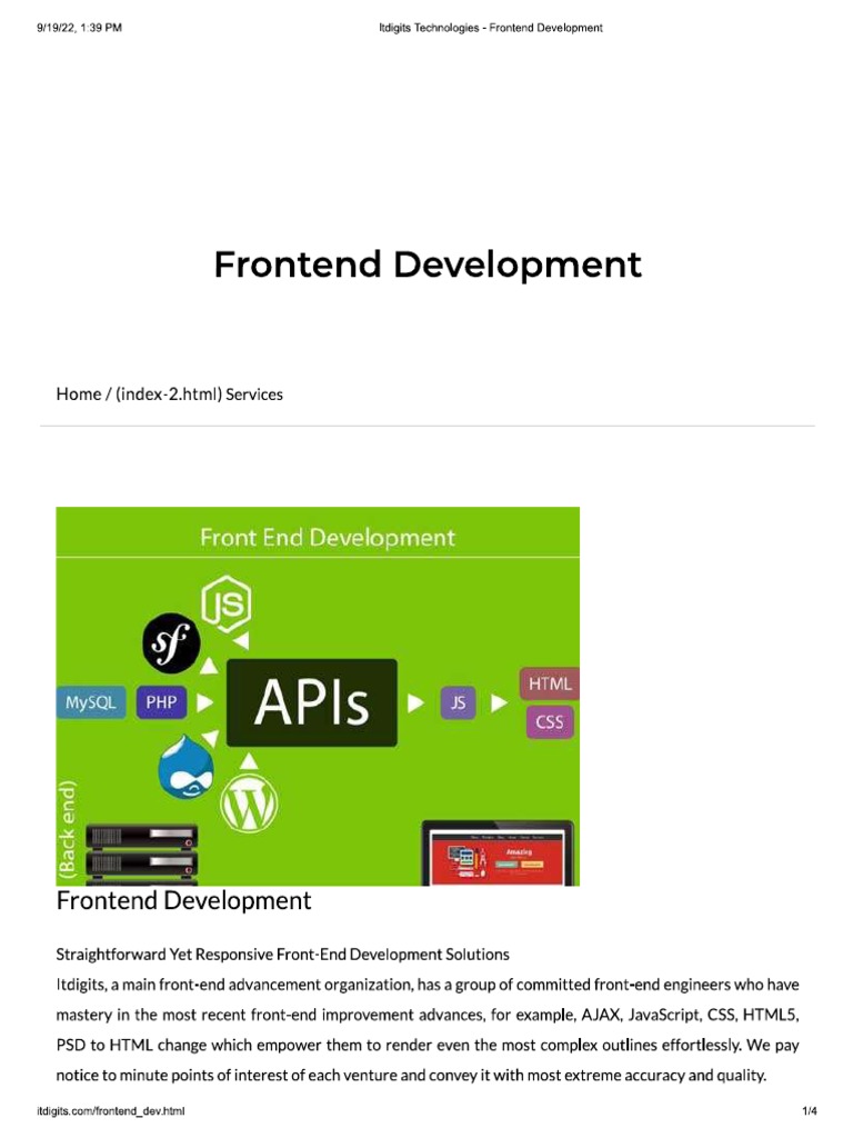 Front End Development | PDF