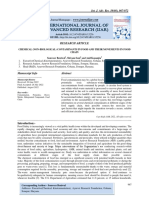 Chemical (Non-Biological) Contaminants in Food and Their Movements in Food Chain