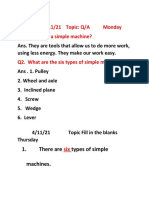 Grade 2 Unit 9 Simple Machine