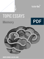 Topic Essays Memory