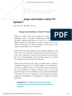 How To Design and Install A Solar PV System - Solved Example