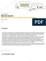 SAP IBP for inventory Sept 2022 websession day 1