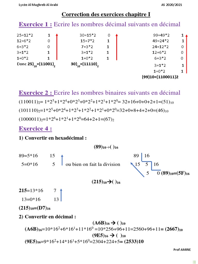 Correction Des Exercices Chapitre I | PDF | Théorie du calcul | Notation