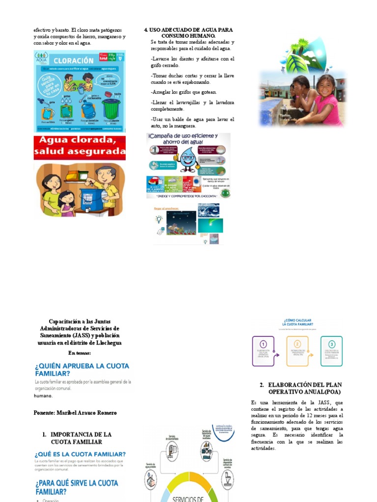 Tríptico sobre el Cuidado del Agua | PDF | Agua | Administracion del Agua