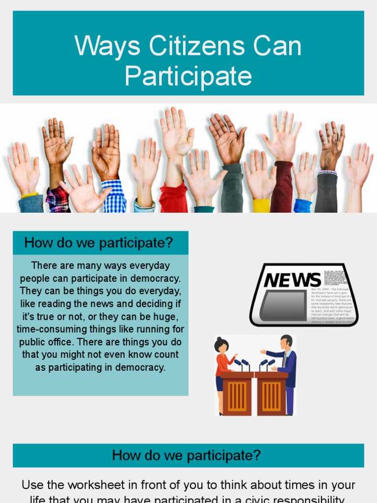 Ways Citizens Can Participate PDF Justice Crime & Violence