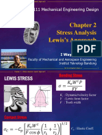 Stress Analysis Lewis's Approach: MS 3111 Mechanical Engineering Design